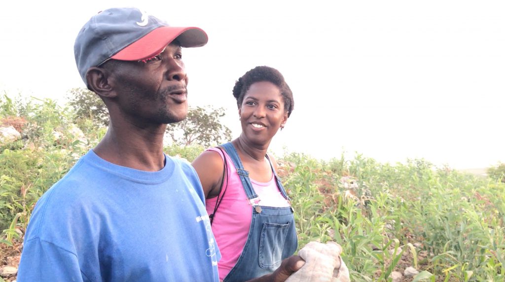 Ambassador Marli with a Farmer in Haiti