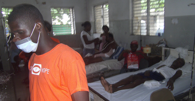 Color of Hope feeding the sick in Haiti