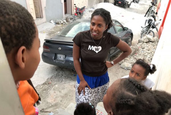 Ambassador Marli with kids in Haiti